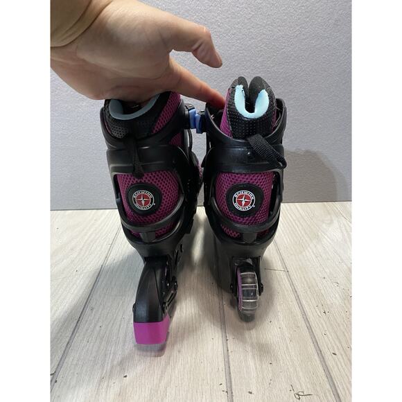 Girls Schwinn Adjustable Fit Switcher 2 in 1 Inline/Quad Skates Sizes 5-8 Pink - Picture 11 of 14